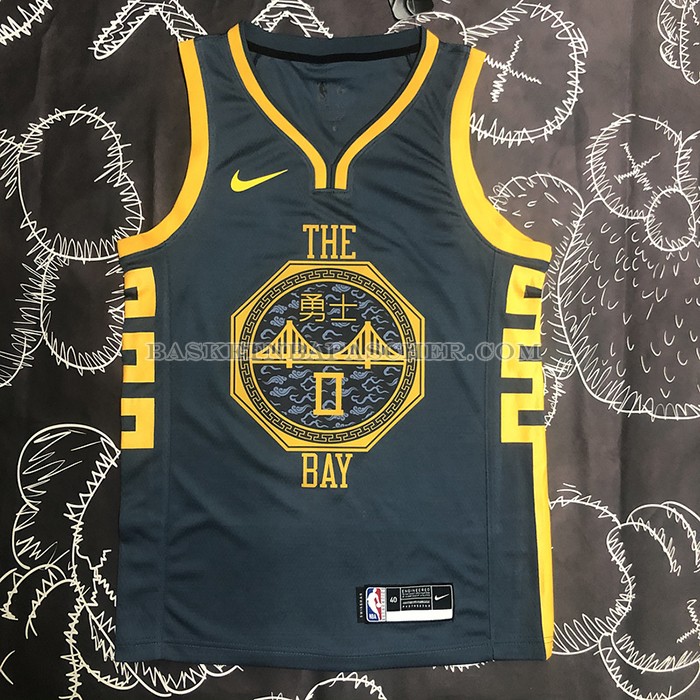 Maillot Golden State Warriors Gary Payton Ii NO 0 Ville 2018-19 Bleu